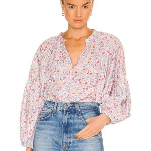 Something Navy Floral Blouse